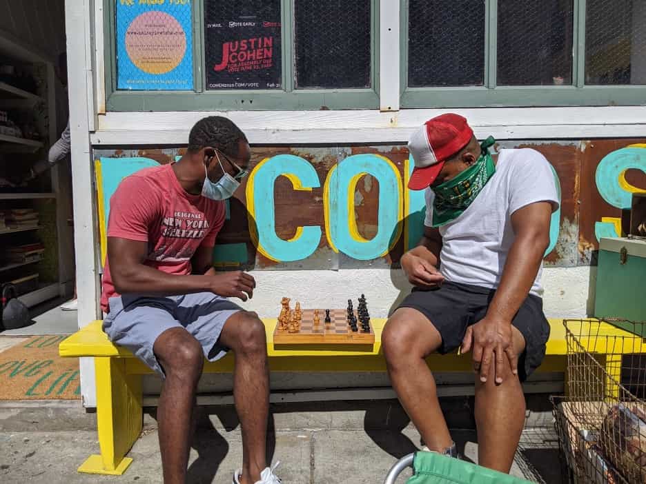 a game of chess in the sun